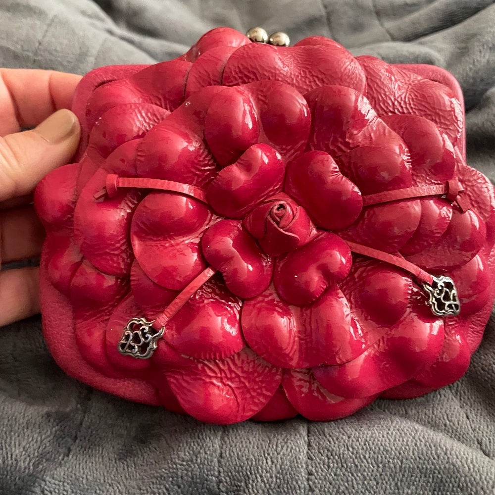 Brighton Rose Wallet Purse with Chain Strap